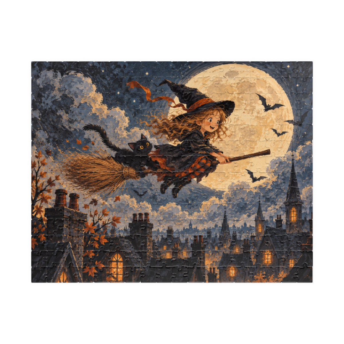 The Witch’s First Flight Jigsaw Puzzle | Kids Halloween Puzzle | 252 Pieces
