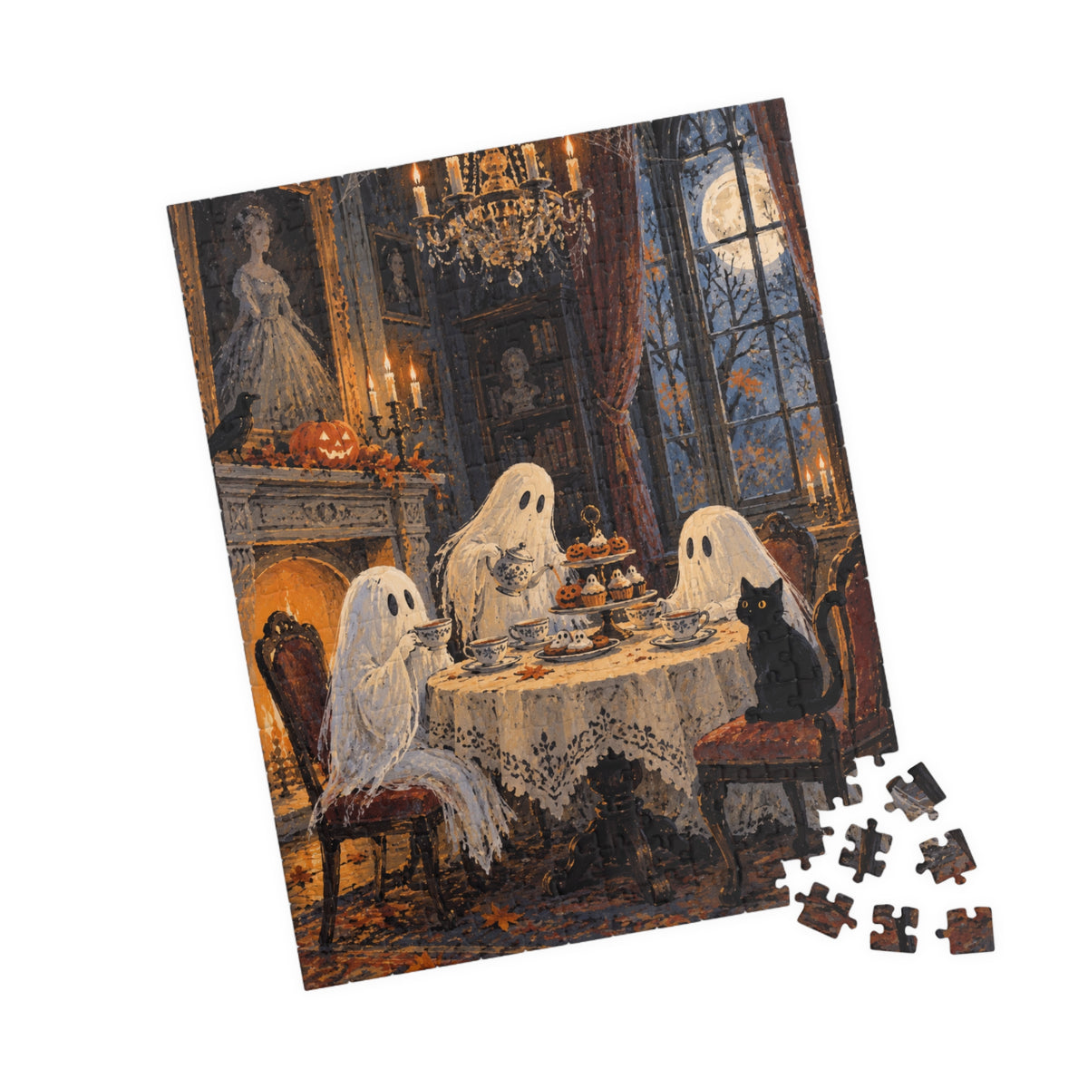 Ghostly Tea Party Jigsaw Puzzle | Kids Halloween Puzzle | 252 Pieces