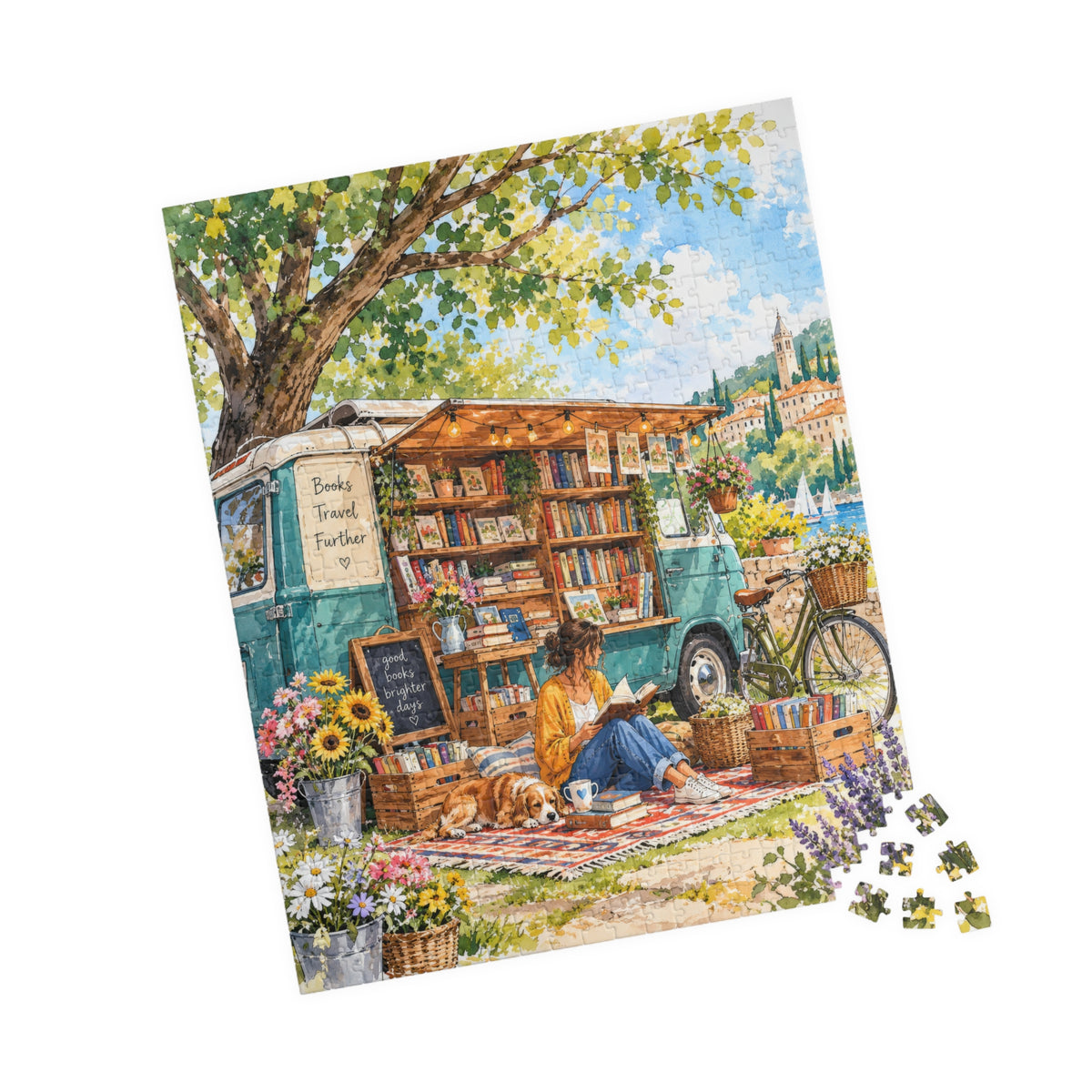 Bookshop on Wheels Jigsaw Puzzle | 520 Pieces