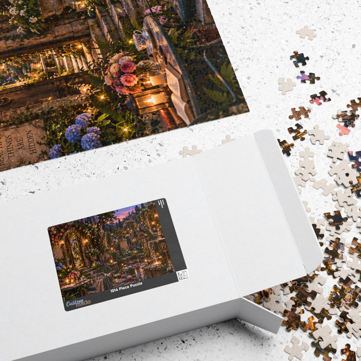 Romantic Courtyard Evening Jigsaw Puzzle — 1014pc Scenic Puzzle