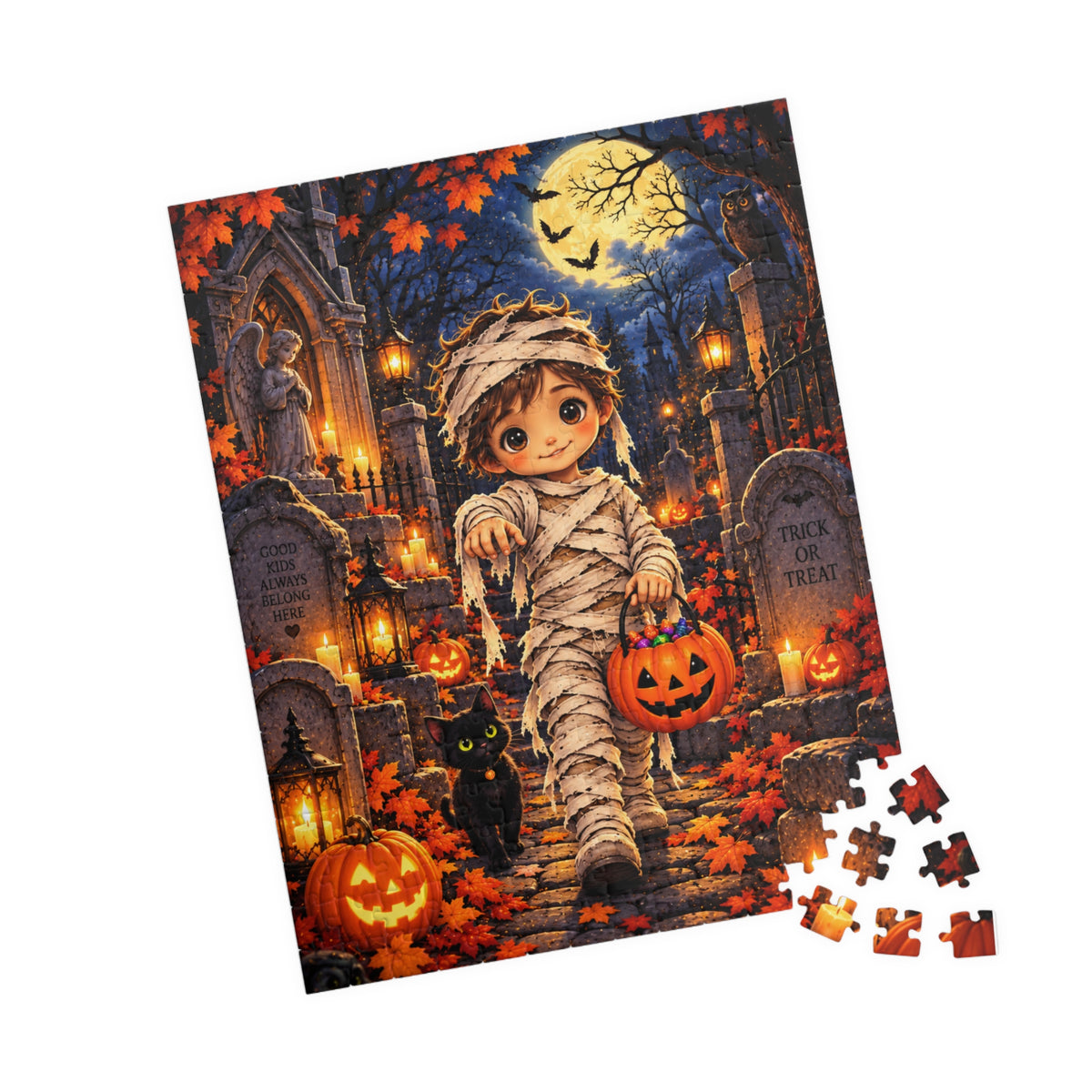 Halloween Mummy Kids Puzzle — Cute Trick-or-Treat 252 pc Jigsaw