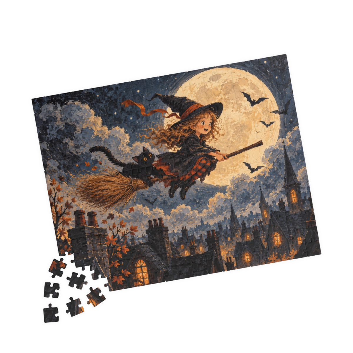 The Witch’s First Flight Jigsaw Puzzle | Kids Halloween Puzzle | 252 Pieces