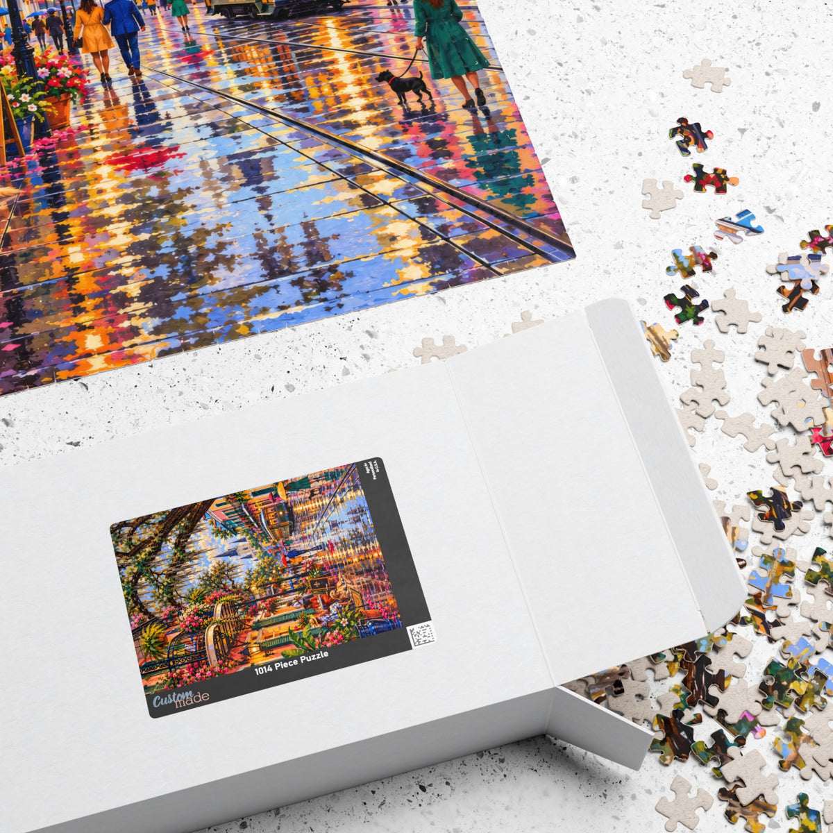 New Orleans After the Rain Jigsaw Puzzle | Colorful French Quarter - 1014 pieces