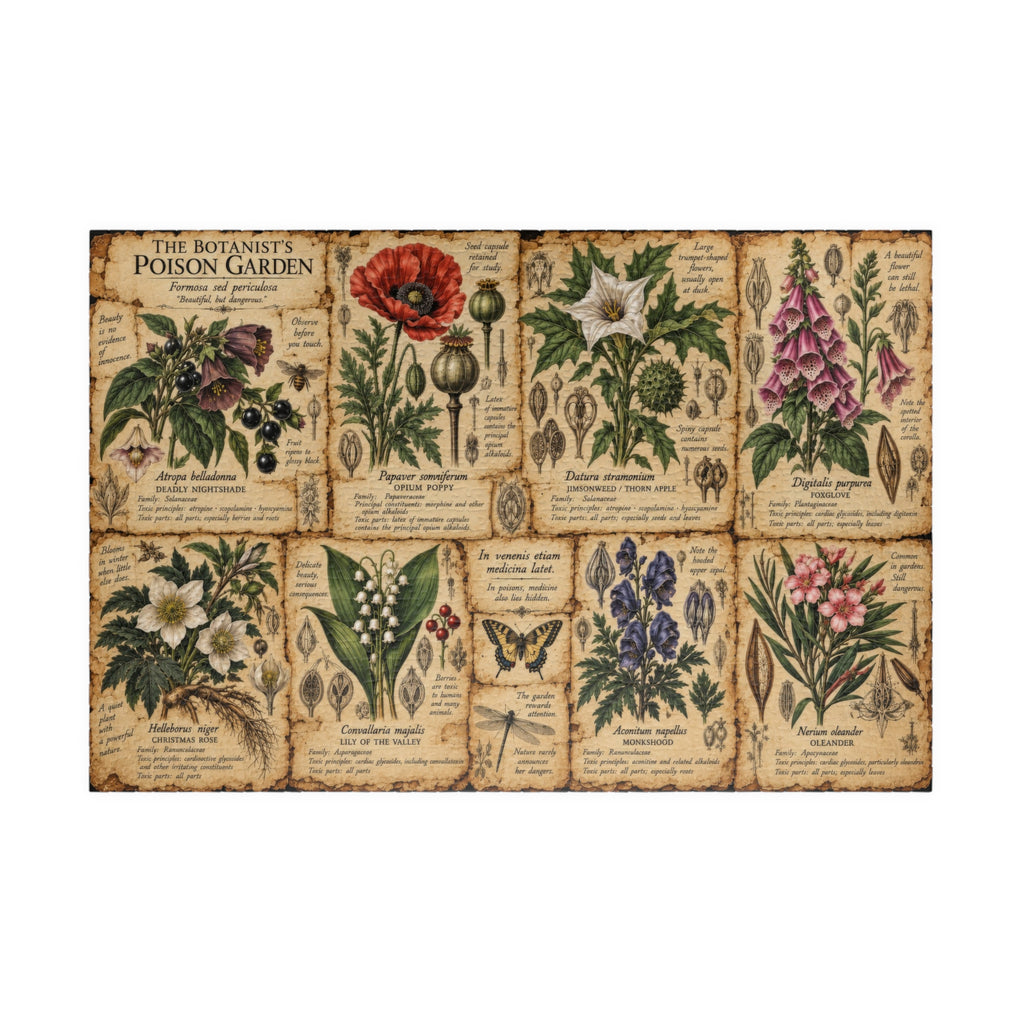 The Poison Garden Jigsaw Puzzle | Vintage Botanical Illustrations & Deadly Plants