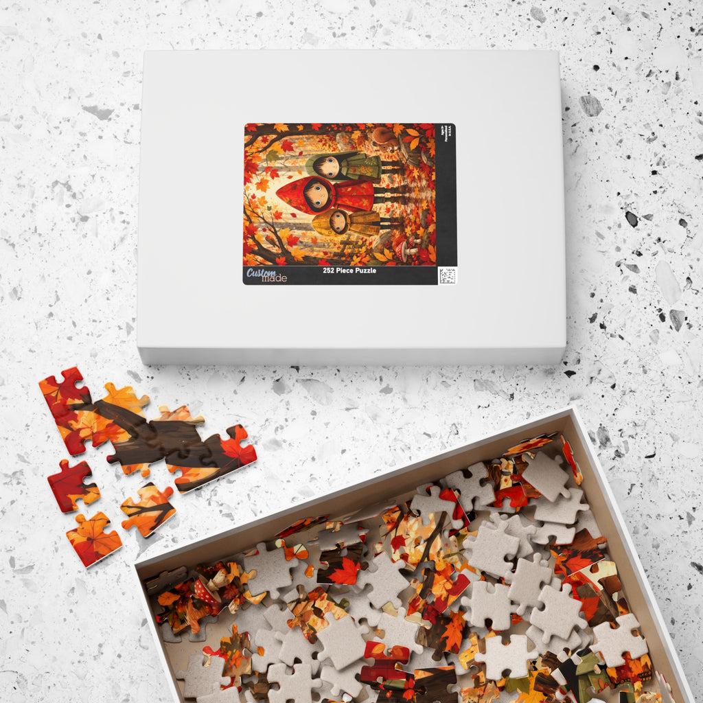 Autumn Woodland Friends Puzzle | Enchanted Fall Forest Jigsaw | 252 Pieces